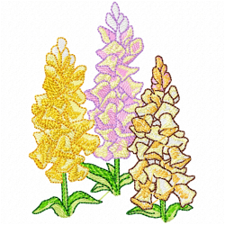 Flowers And Tree Embroidery Design 4